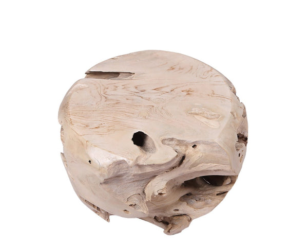 Bleached White Teak Root Accent or Side Table or Stool 28 - Dyag East