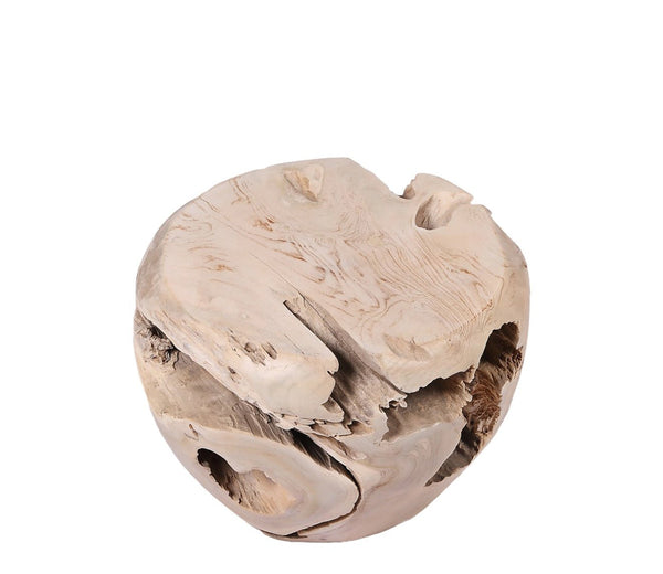 Bleached White Teak Root Accent or Side Table or Stool 28 - Dyag East