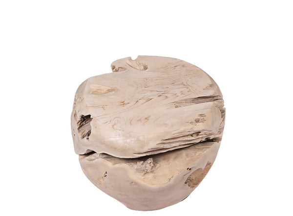 Bleached White Teak Root Accent or Side Table or Stool 28 - Dyag East