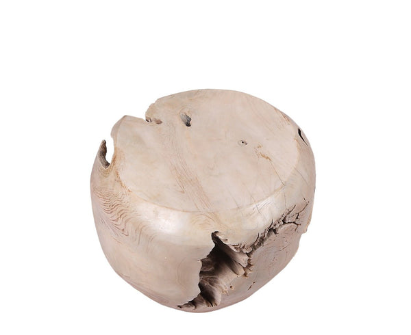 Bleached White Teak Root Accent or Side Table or Stool 29 - Dyag East