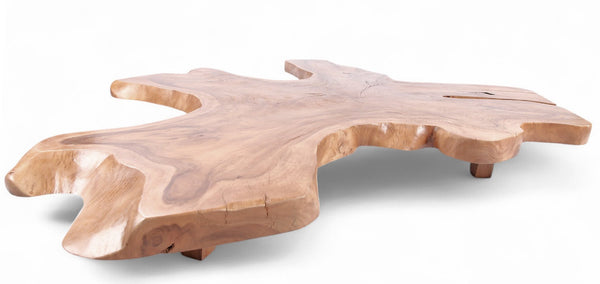 Brown Free Form Living Edge One Slab Coffee Table, 106 Inch x 86 Inch - Dyag East