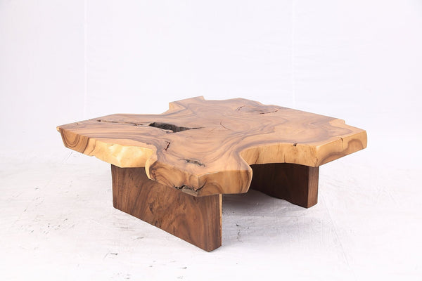 Brown Living Edge Free Form Coffee Table 71 - Dyag East