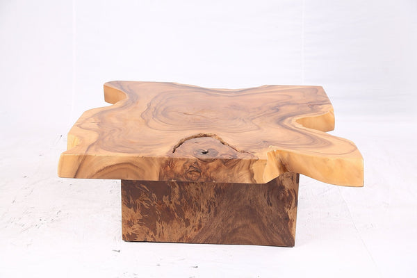 Brown Living Edge Free Form Coffee Table 72 - Dyag East