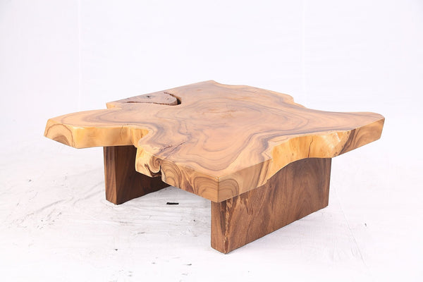Brown Living Edge Free Form Coffee Table 72 - Dyag East