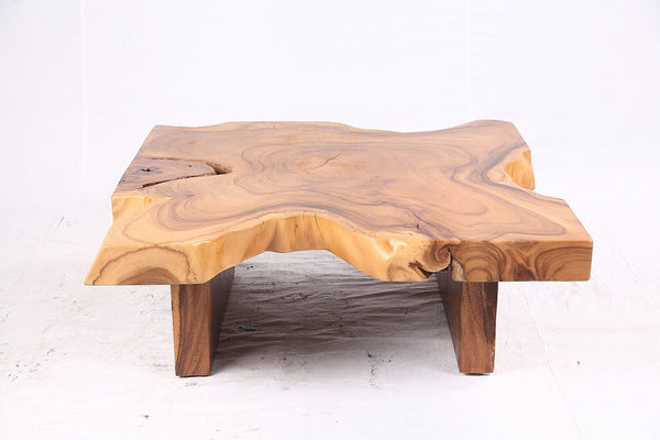Brown Living Edge Free Form Coffee Table 72 - Dyag East