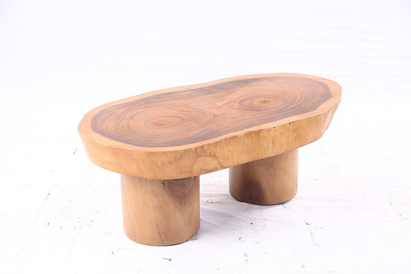 Brown Living Edge Oval Coffee Table 91 - Dyag East
