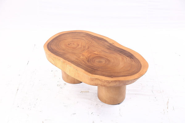 Brown Living Edge Oval Coffee Table 91 - Dyag East