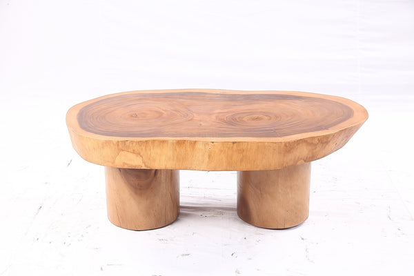Brown Living Edge Oval Coffee Table 91 - Dyag East