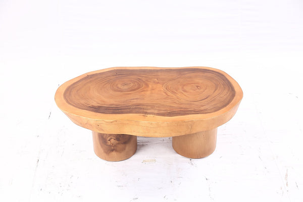 Brown Living Edge Oval Coffee Table 91 - Dyag East