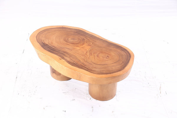 Brown Living Edge Oval Coffee Table 91 - Dyag East
