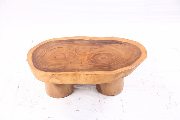 Brown Living Edge Oval Coffee Table 91 - Dyag East