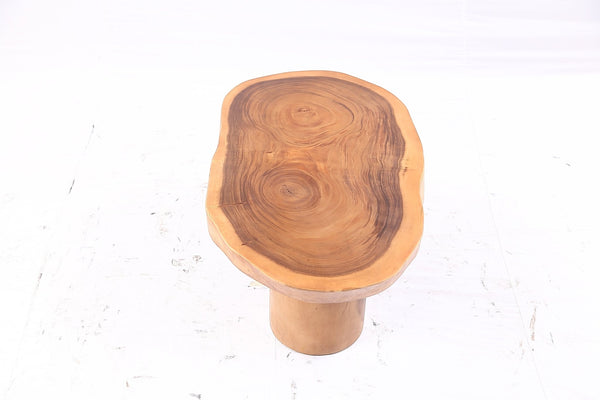 Brown Living Edge Oval Coffee Table 91 - Dyag East