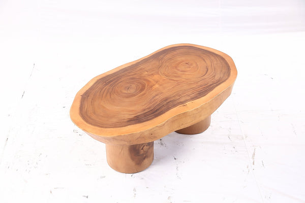 Brown Living Edge Oval Coffee Table 91 - Dyag East