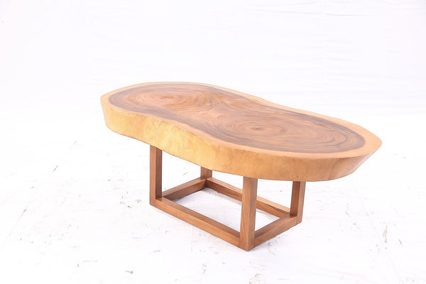 Brown Living Edge Oval Coffee Table 92 - Dyag East
