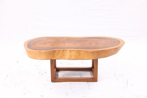 Brown Living Edge Oval Coffee Table 92 - Dyag East
