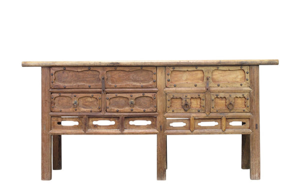 Carved Early 19th Century Elm Console - Dyag East