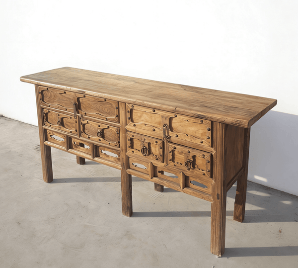 Carved Early 19th Century Elm Console - Dyag East