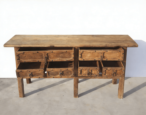 Carved Early 19th Century Elm Console - Dyag East