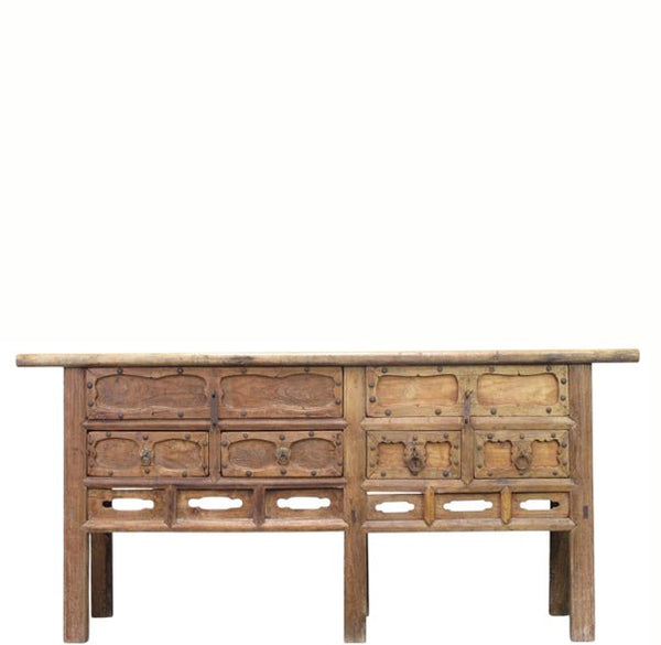 Carved Early 19th Century Elm Console - Dyag East