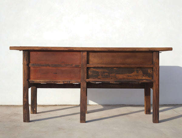 Carved Early 19th Century Elm Console - Dyag East