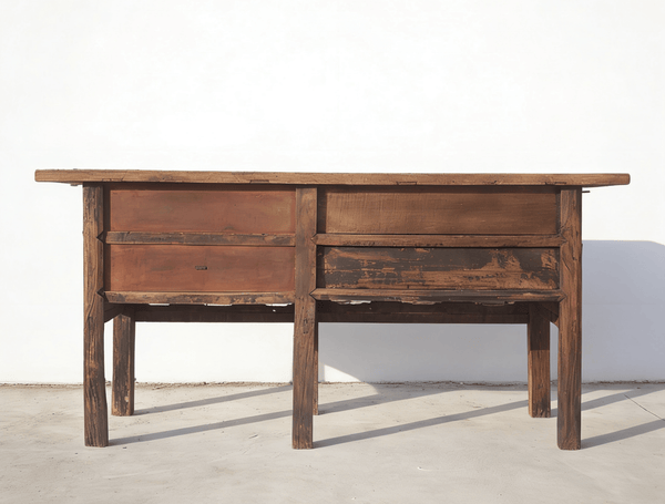 Carved Early 19th Century Elm Console - Dyag East