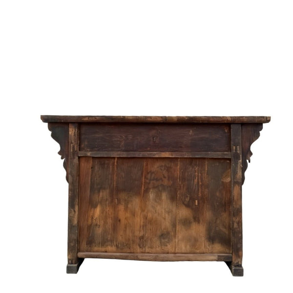 Carved Elm Dual - Drawer Cabinet - Dyag East