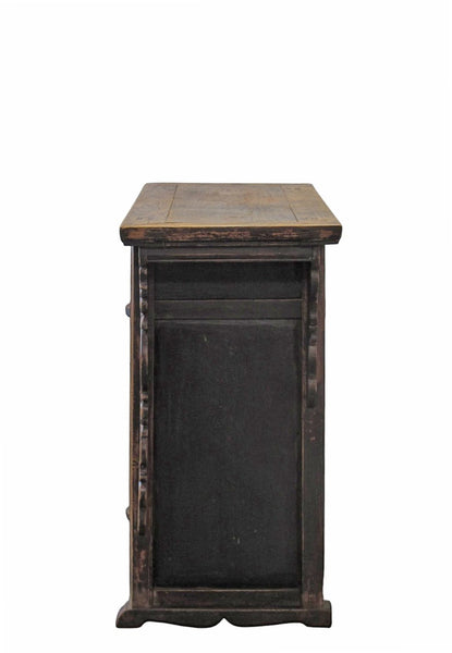 Carved Elm Dual-Drawer Cabinet - Dyag East