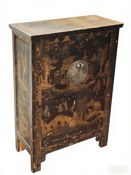 Chinese Chinoiserie - Style Landscape Cabinet - Dyag East
