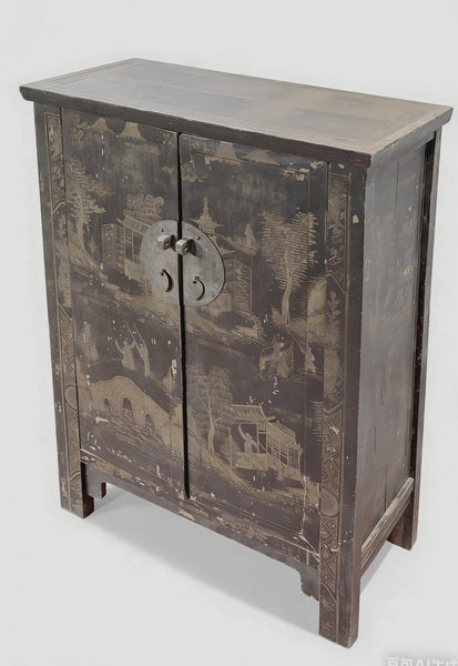 Chinese Chinoiserie-Style Landscape Cabinet - Dyag East