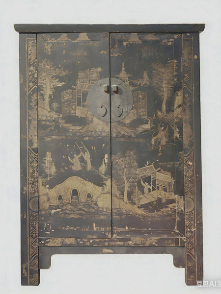 Chinese Chinoiserie-Style Landscape Cabinet - Dyag East