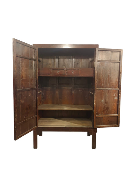 Chinese Tapered Cabinet with Large Brass Hardware - Dyag East