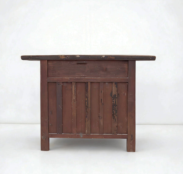 Double Top Drawer Carved Elm Sideboard - Dyag East