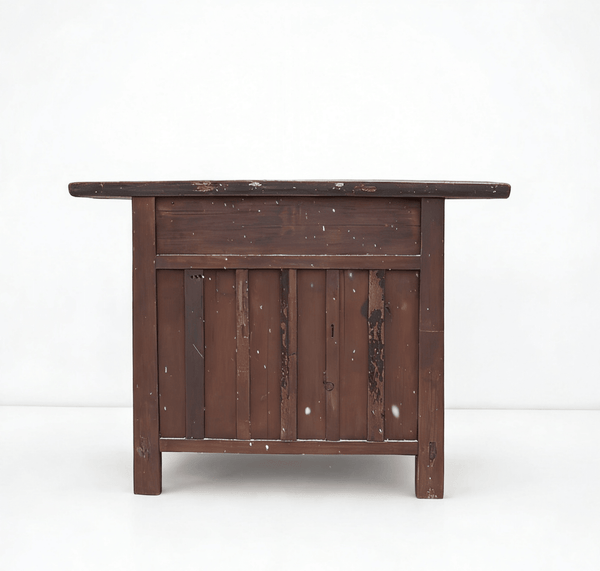 Double Top Drawer Carved Elm Sideboard - Dyag East