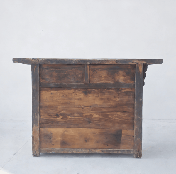 Dual - Drawer Coffer Cabinet with Carved Sides - Dyag East
