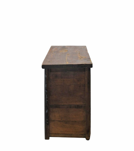 Dual-Drawer Coffer Cabinet with Carved Sides - Dyag East