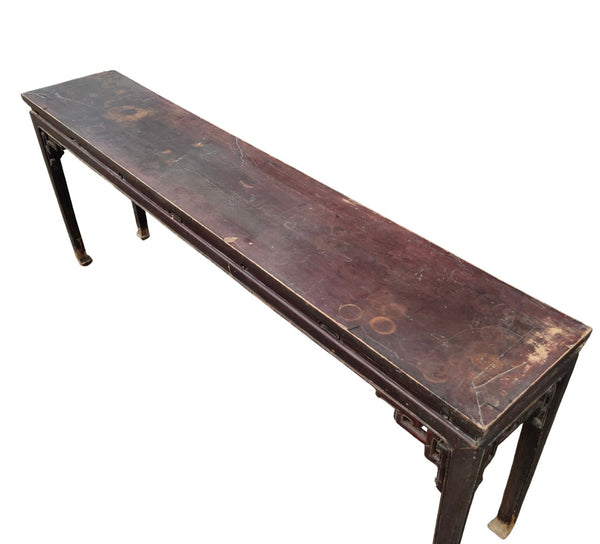 Early 19th Century Chinese Console Table with Carved Spandrels - Dyag East