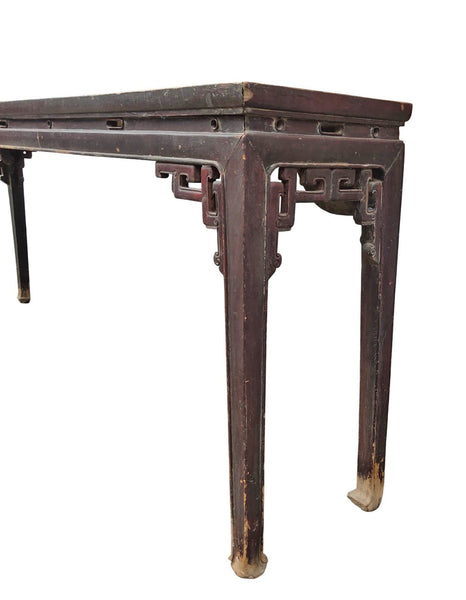 Early 19th Century Chinese Console Table with Carved Spandrels - Dyag East