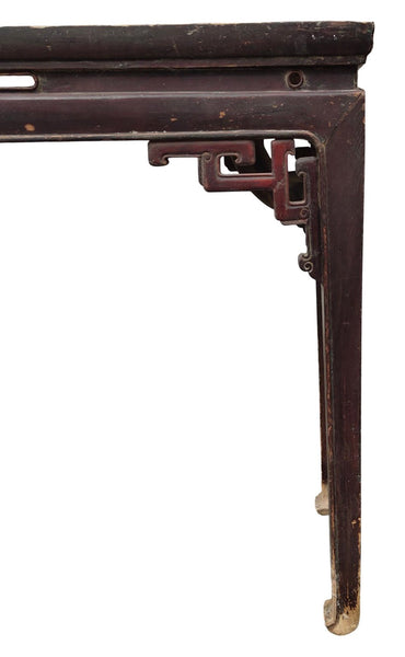 Early 19th Century Chinese Console Table with Carved Spandrels - Dyag East