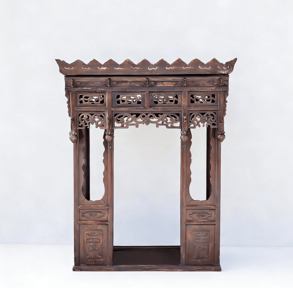 Early 19th Century Hand - Carved Altar Shrine - Dyag East