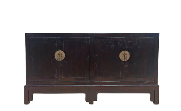 Early 20th Century Chinese Lacquered 4 Door Sideboard - Dyag East