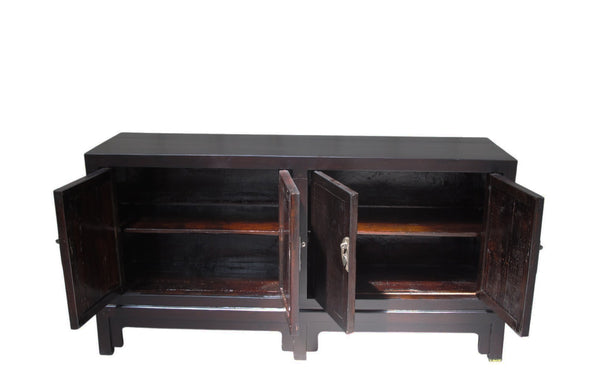 Early 20th Century Chinese Lacquered 4 Door Sideboard - Dyag East