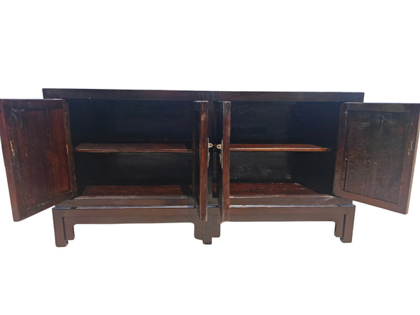 Early 20th Century Chinese Lacquered 4 Door Sideboard - Dyag East