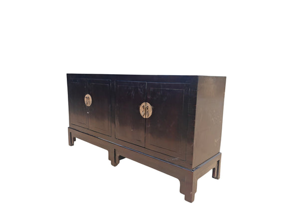 Early 20th Century Chinese Lacquered 4 Door Sideboard - Dyag East