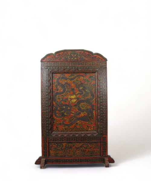 Embossed Flying Dragons Tibetan Wall Art or Room Divider or Head Board - Dyag East