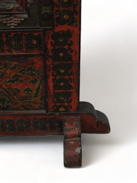 Embossed Flying Dragons Tibetan Wall Art or Room Divider or Head Board - Dyag East