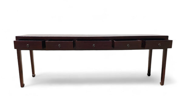 Five Drawers Ming Console Table, 93.7" Inch Long - Dyag East