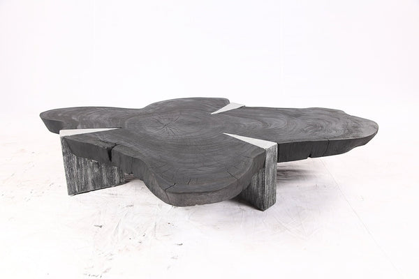Free Form Living Edge Black Coffee Table - Dyag East