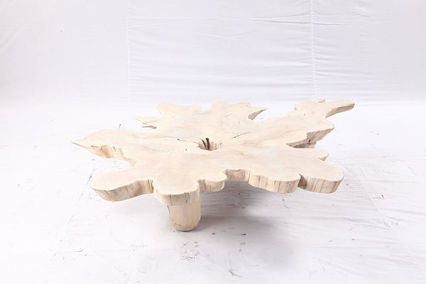 Free Form Living Edge Bleached One Slab Coffee Table 281 - Dyag East