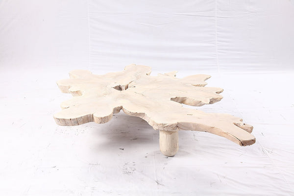 Free Form Living Edge Bleached One Slab Coffee Table 281 - Dyag East