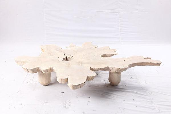 Free Form Living Edge Bleached One Slab Coffee Table 281 - Dyag East